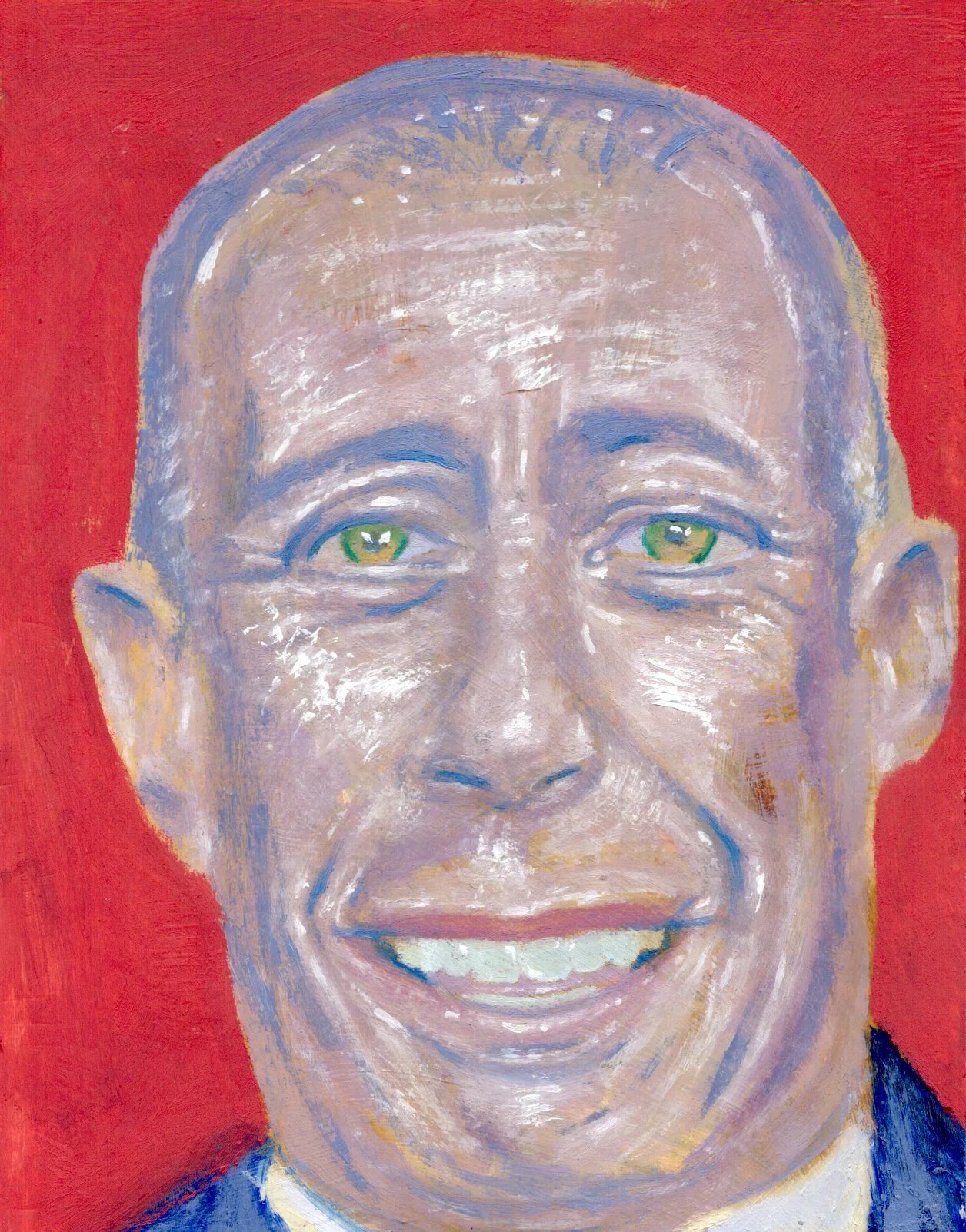 Jerry Seinfeld 16/50, 2025, 5.4"x4.6", Oil on card stock, Available for purchase
