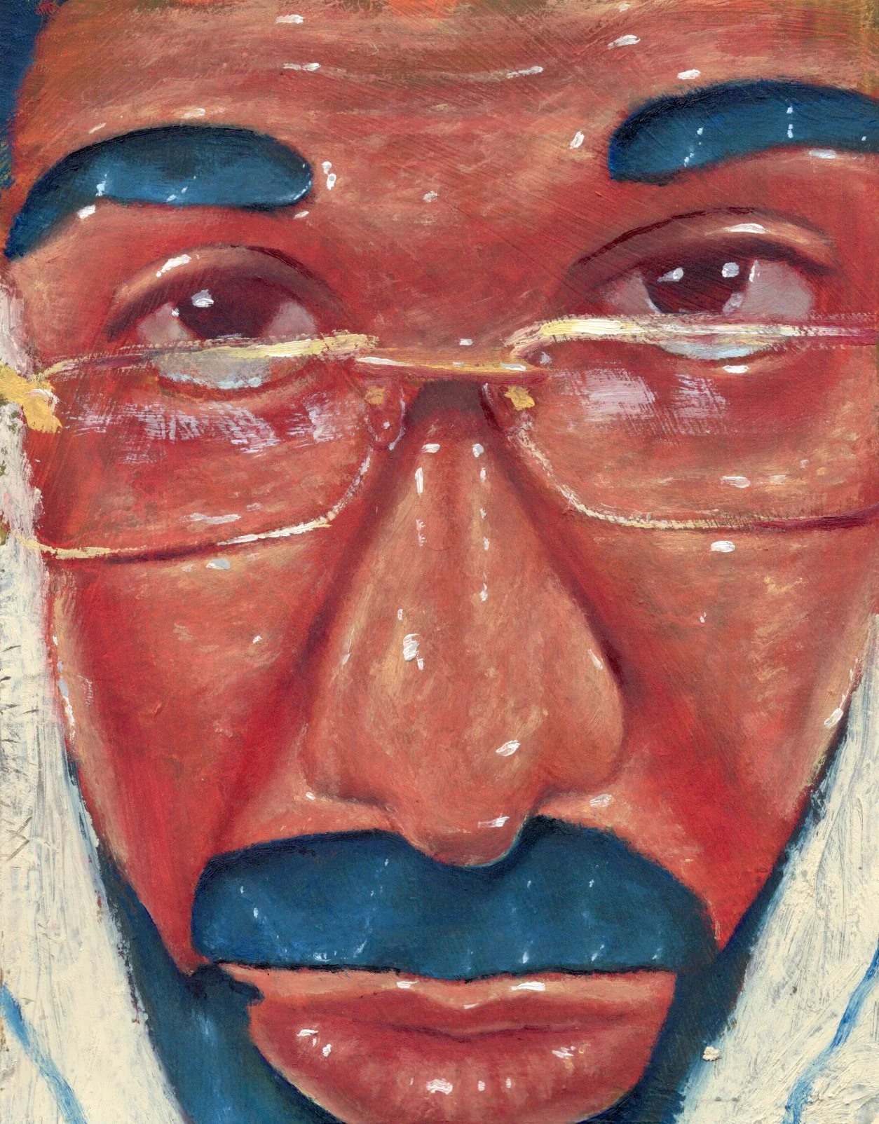 Drake 09/50, 2025, 5.4"x4.6", Oil on card stock, Available for purchase
