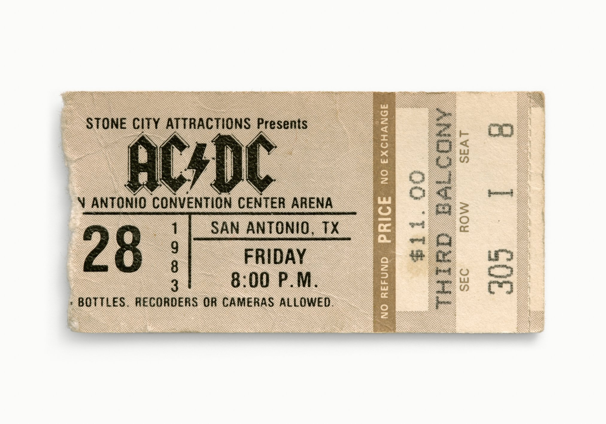 AC DC, San Antonio Convention Center, San Antonio, TX 1983