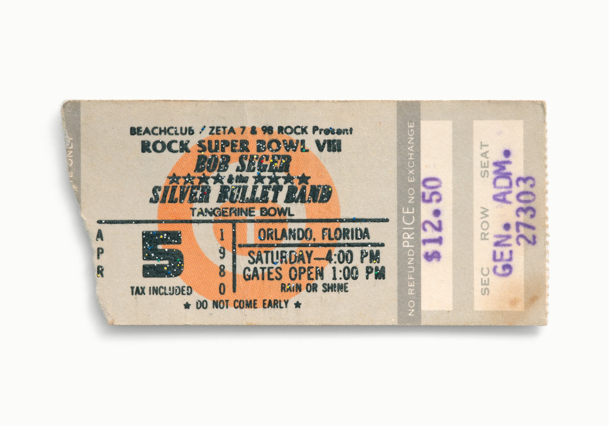 Bob Seger & The Silver Bullet Band, Tangerine Bowl, Orlando, FLA 1980