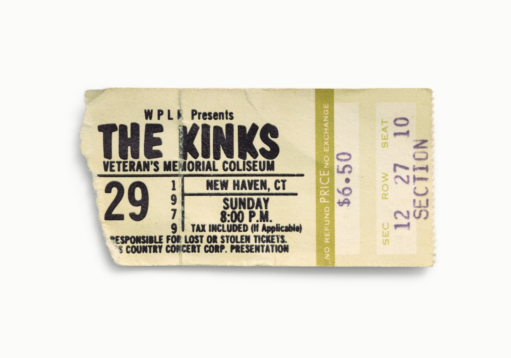 The Kinks, Veterans Memorial Coliseum, New Haven, CT 1979