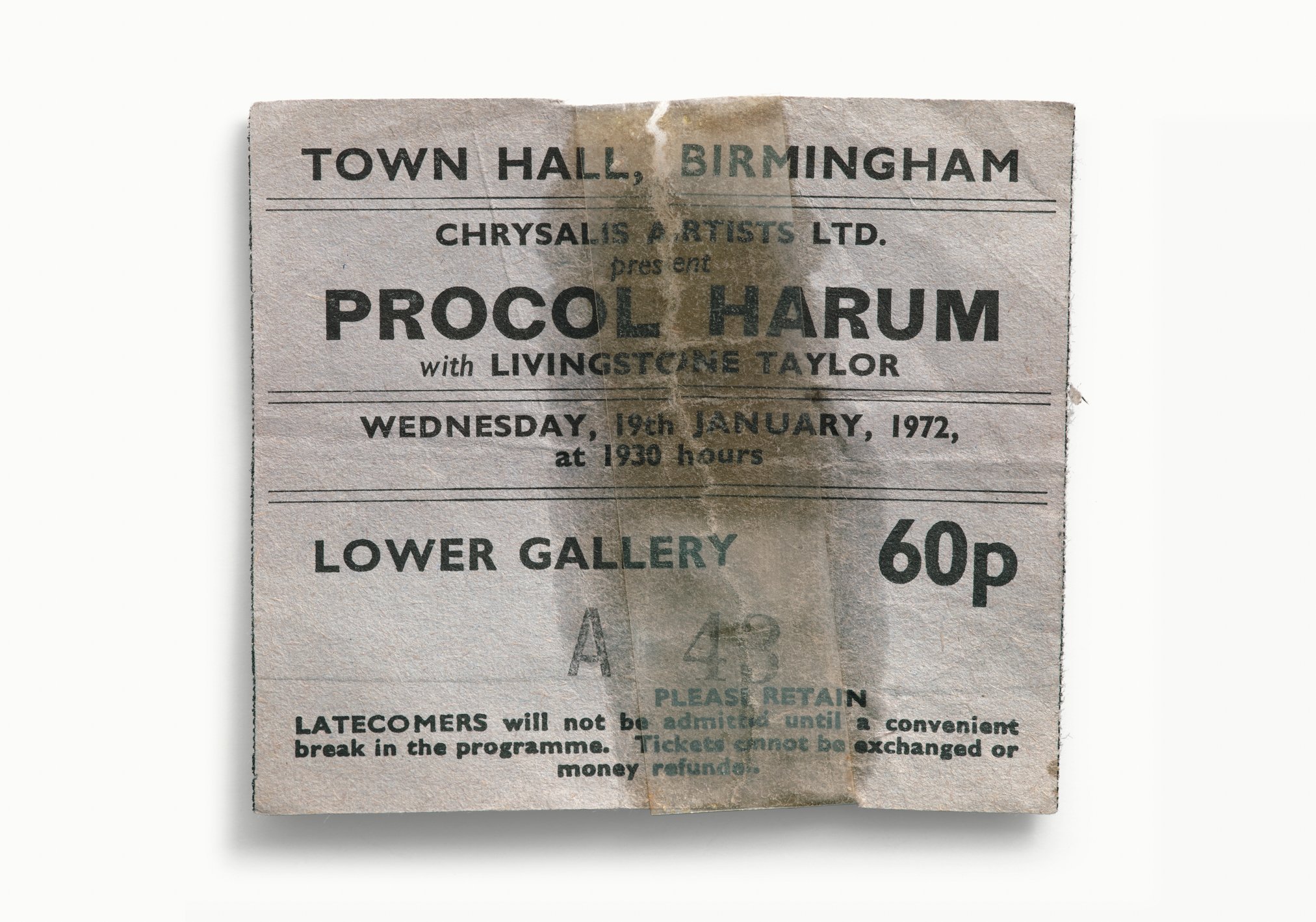 Procol Harum, Town Hall, Birmingham, UK 1972