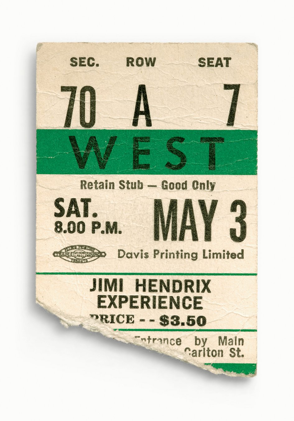 Jimi Hendrix Experience, Maple Leaf Gardens, Toronto, Canada 1969