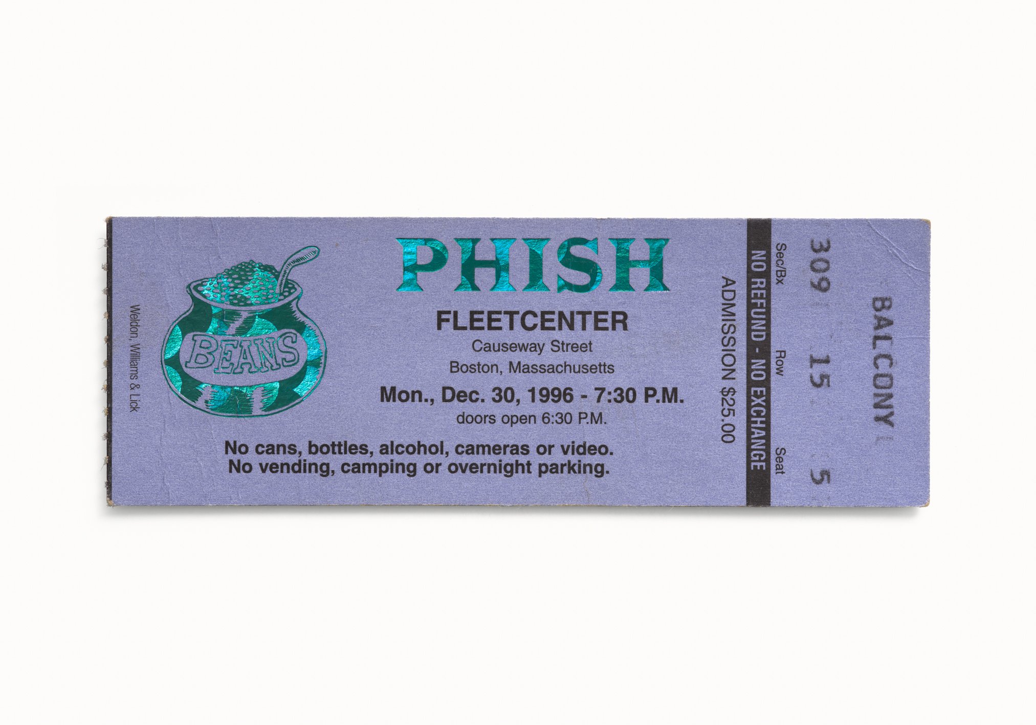 Phish, Fleetcenter, Boston, MA 1996
