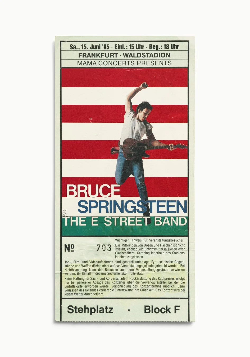 Bruce Springsteen & The E Street Band, Waldstadion, Frankfurt, Germany 1985