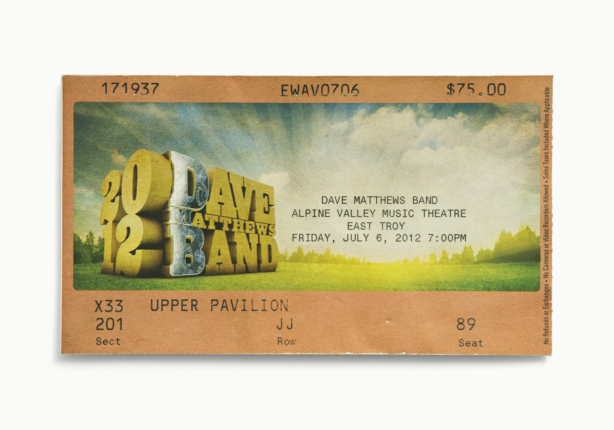 Dave Matthews Band, Alpine Valley Music Theatre, East Troy, WI 2012