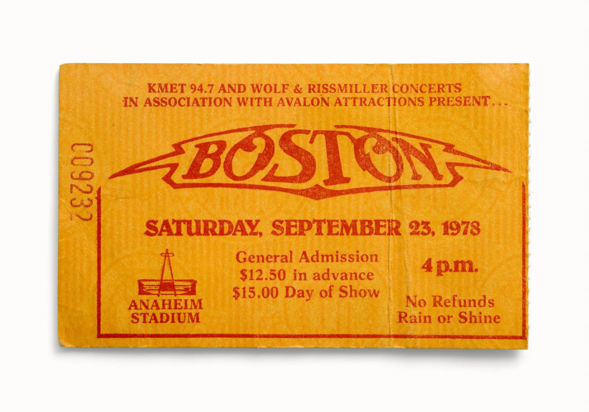 Boston, Anaheim Stadium, Anaheim, CA 1978