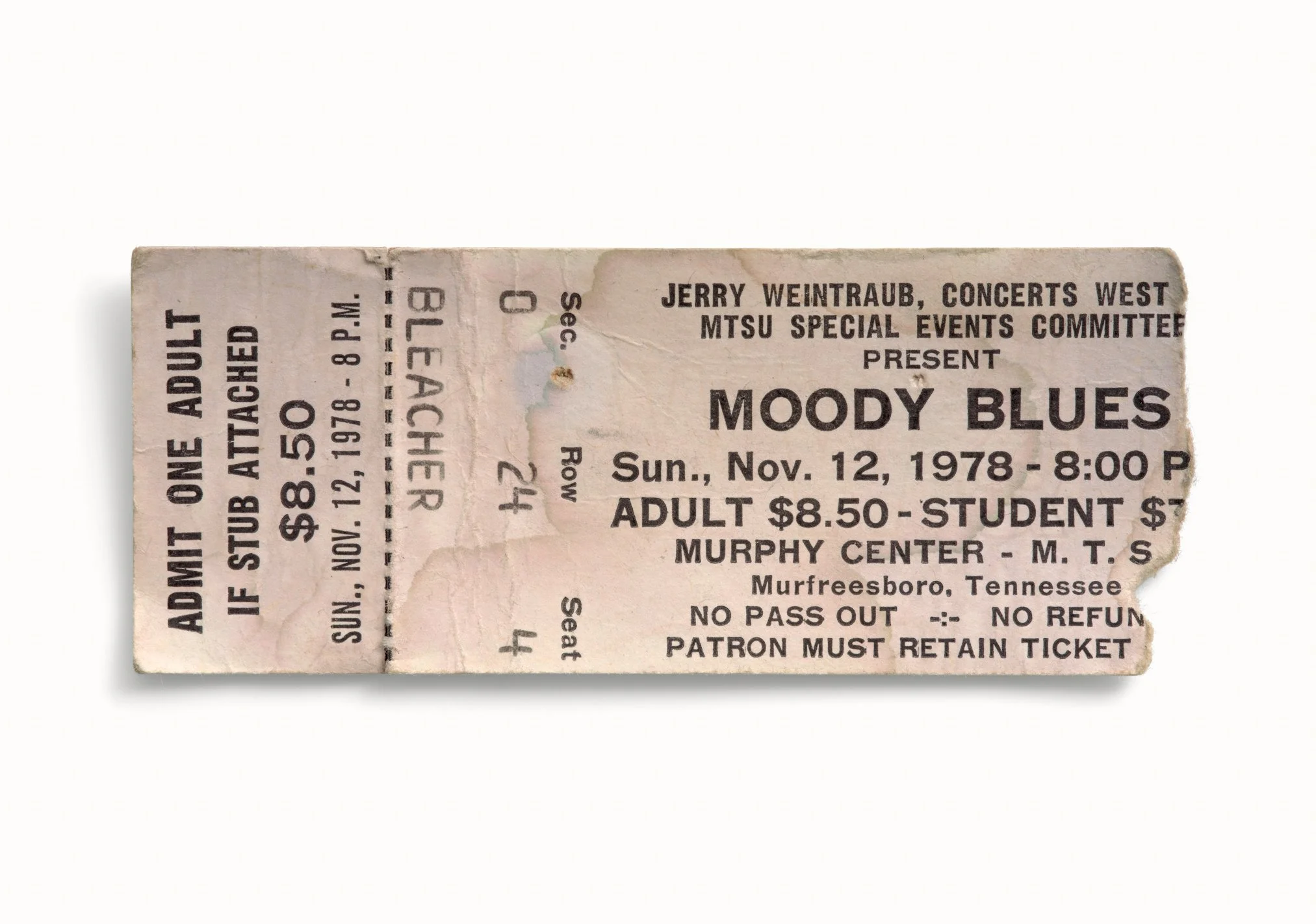 The Moody Blues, Murphy Center, Murfreesboro, TN 1978