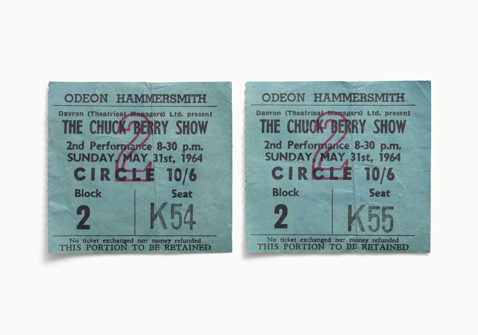 Chuck Berry ~ Pair, Odeon Hammersmith, London, UK 1964