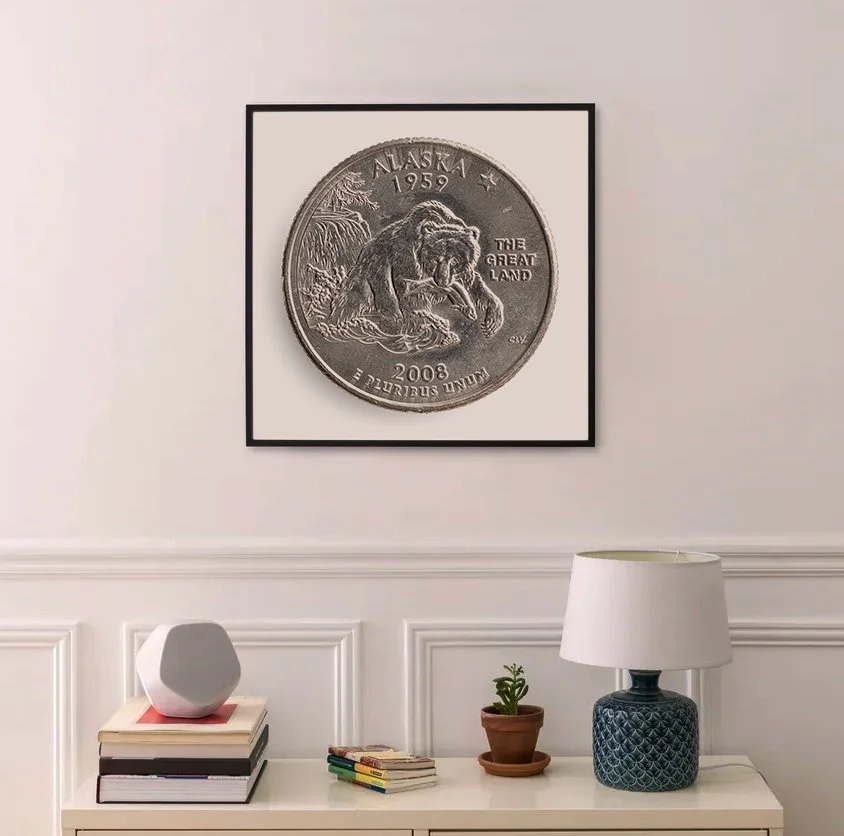 From America ~ The Statehood Quarters, Alaska, 22" x 22"