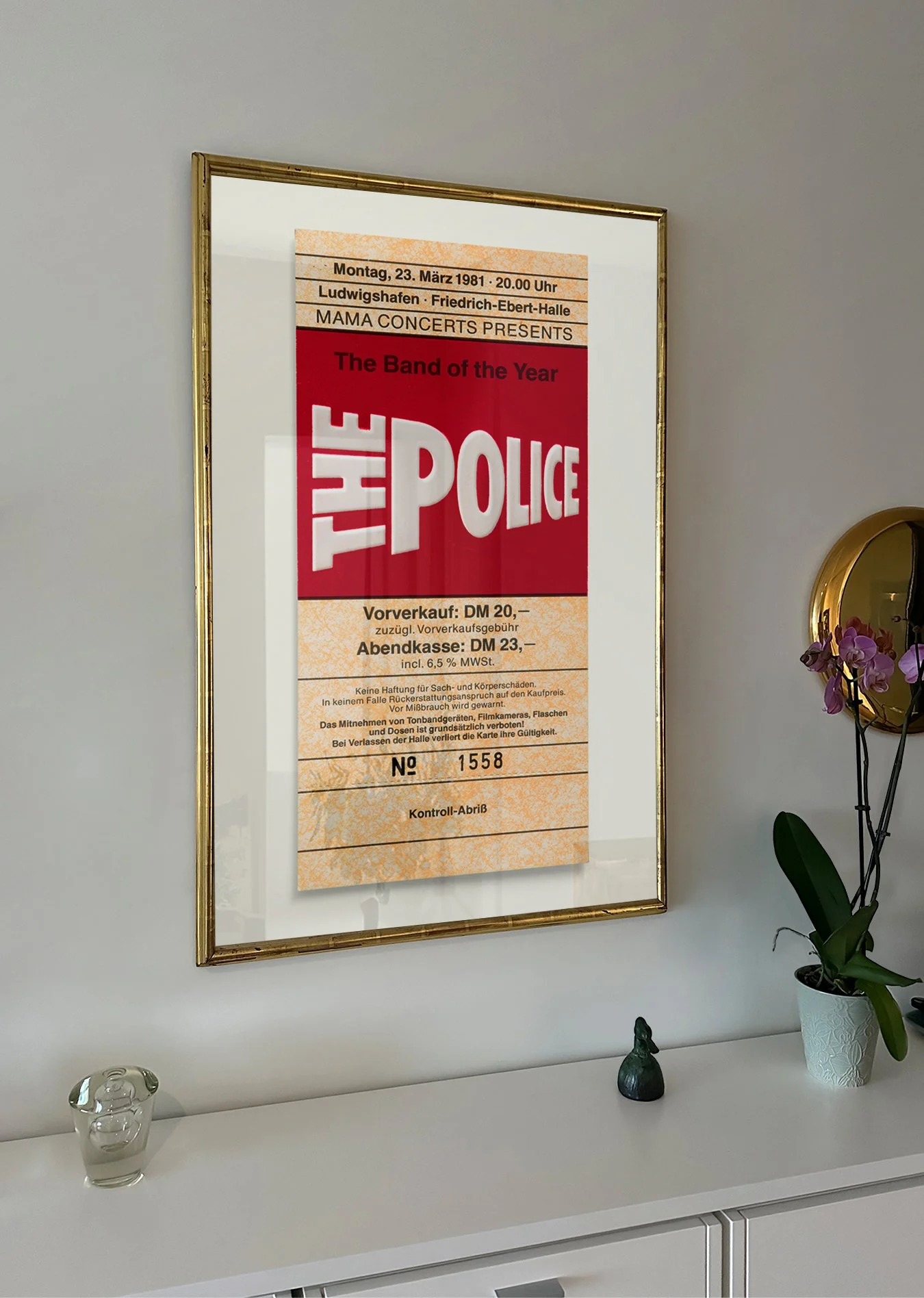 From Tickets Please, The Police, 24" x 33.5"