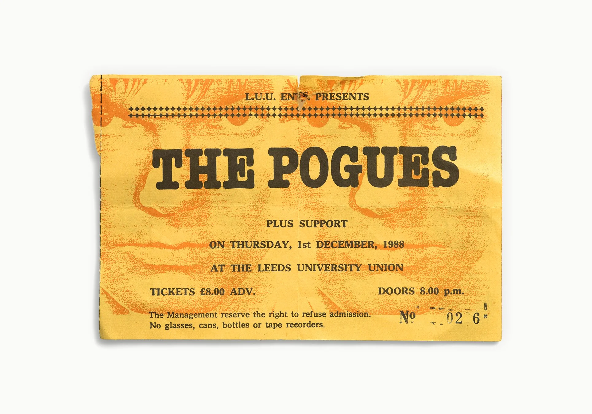 The Pogues, Leeds University Union, Leeds, UK 1988