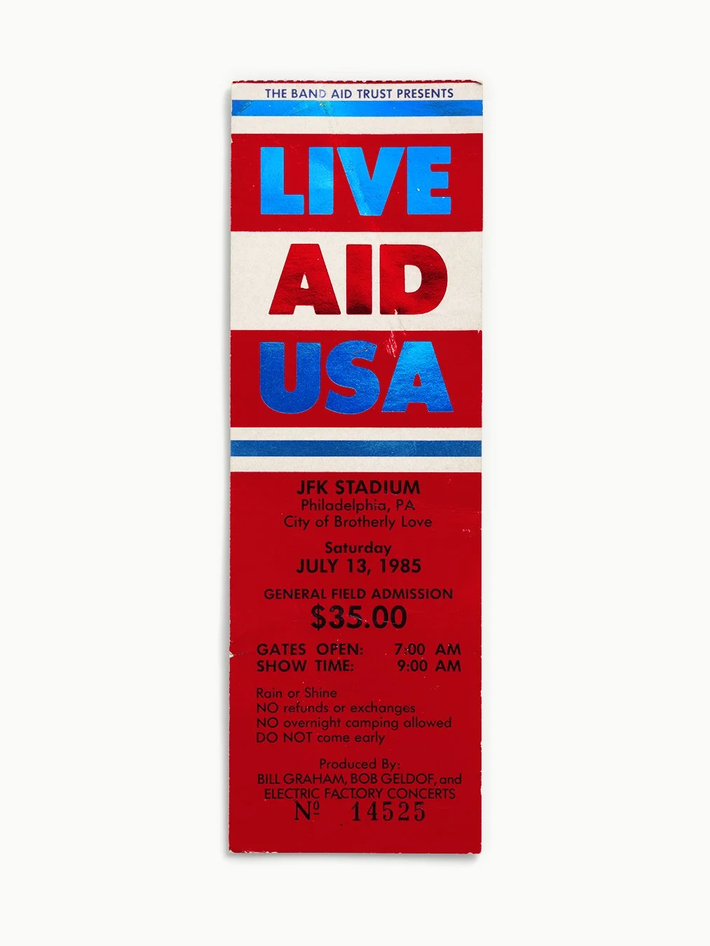 Live Aid, JFK Stadium, Philadelphia, PA 1985