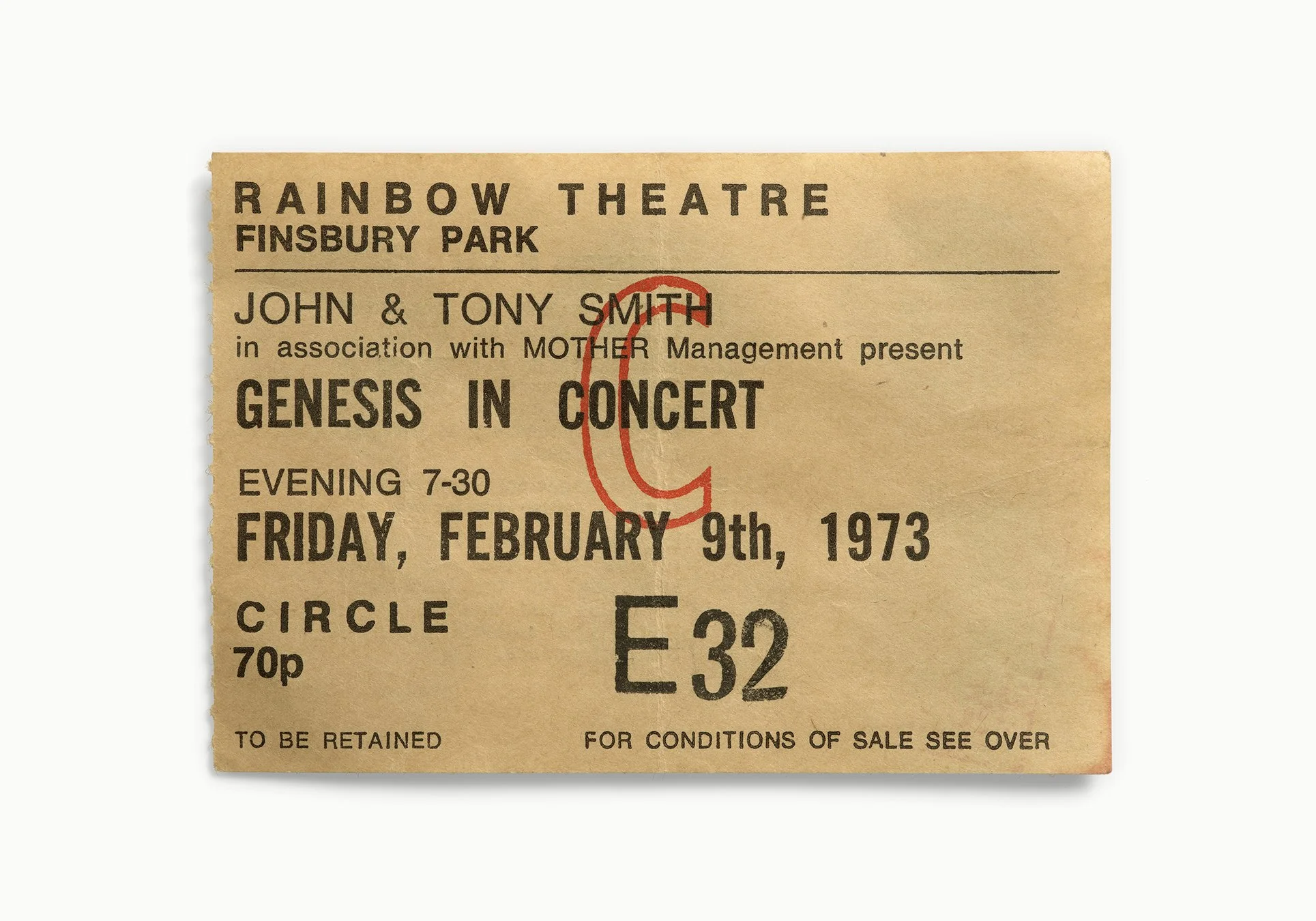 Genesis, Rainbow Theatre, London, UK 1973