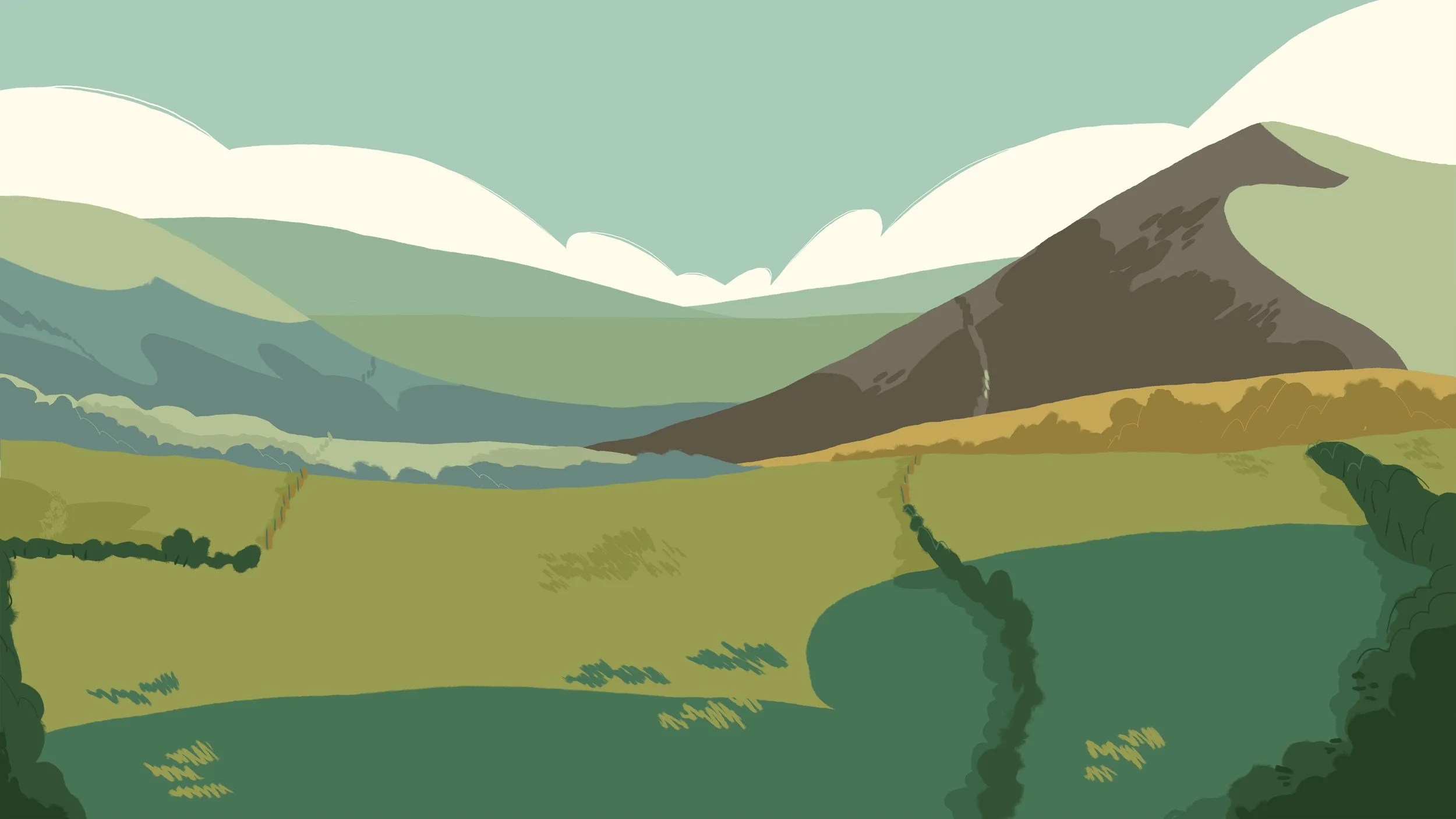 hand drawn peak district
