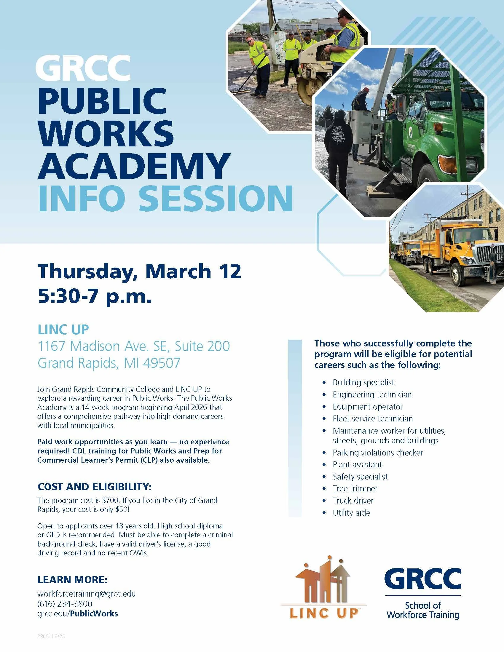 GRCC PUBLIC WORKS ACADEMY INFO SESSION