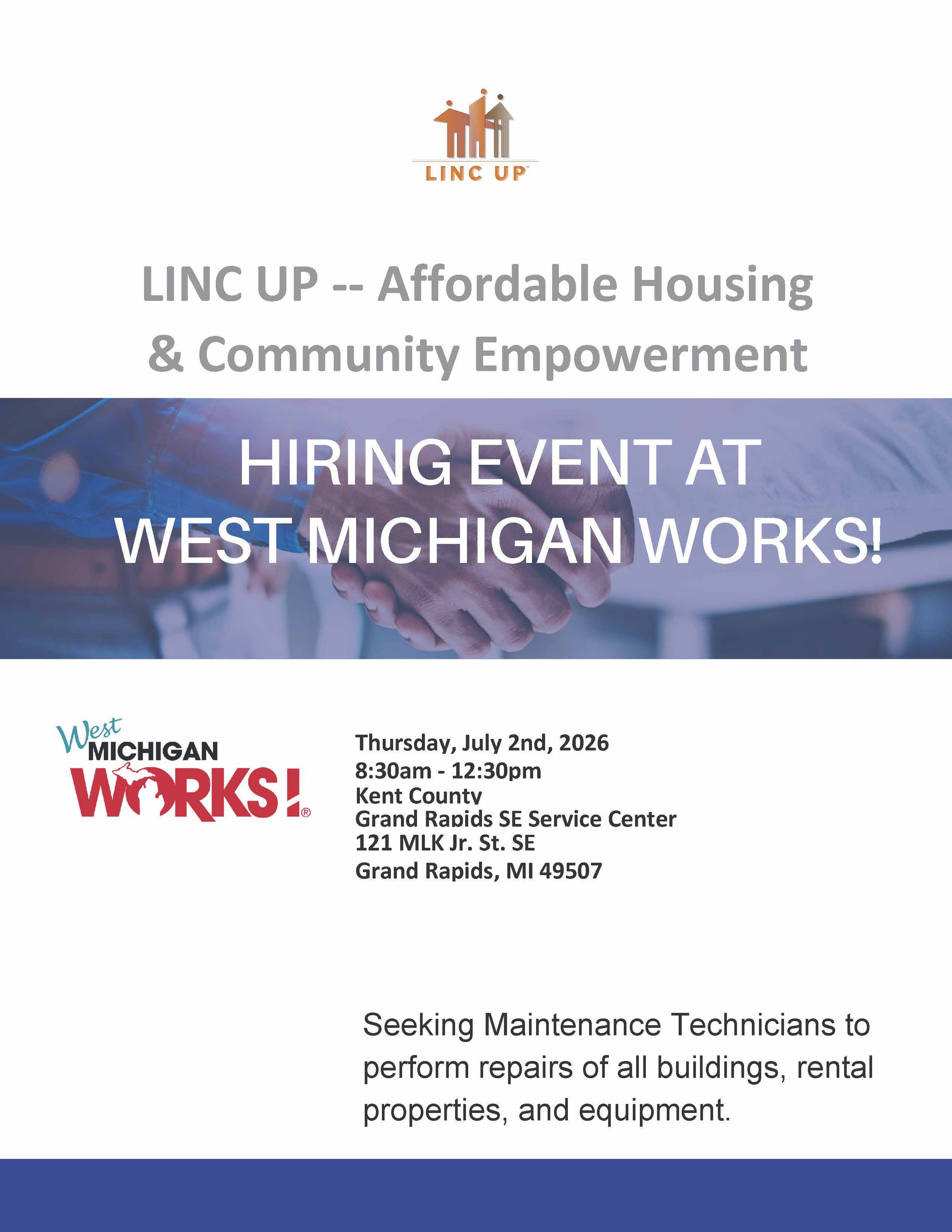 HIRING EVENT AT WEST MICHIGAN WORKS