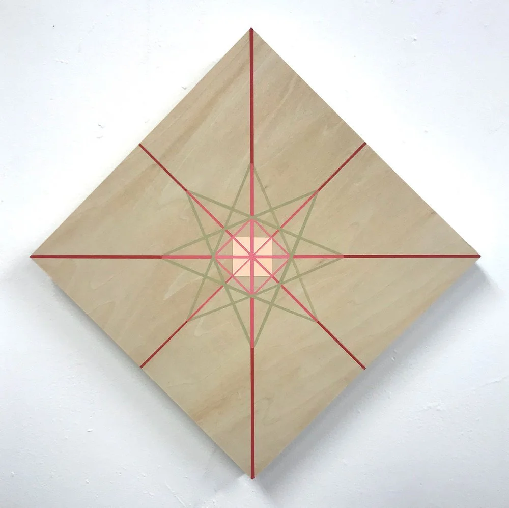 Sundog 13, 2022, acrylic on panel,  17" x 17"