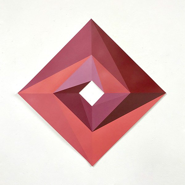  Meridian 22,  acrylic on cut paper, 17” x 17”, 2020 