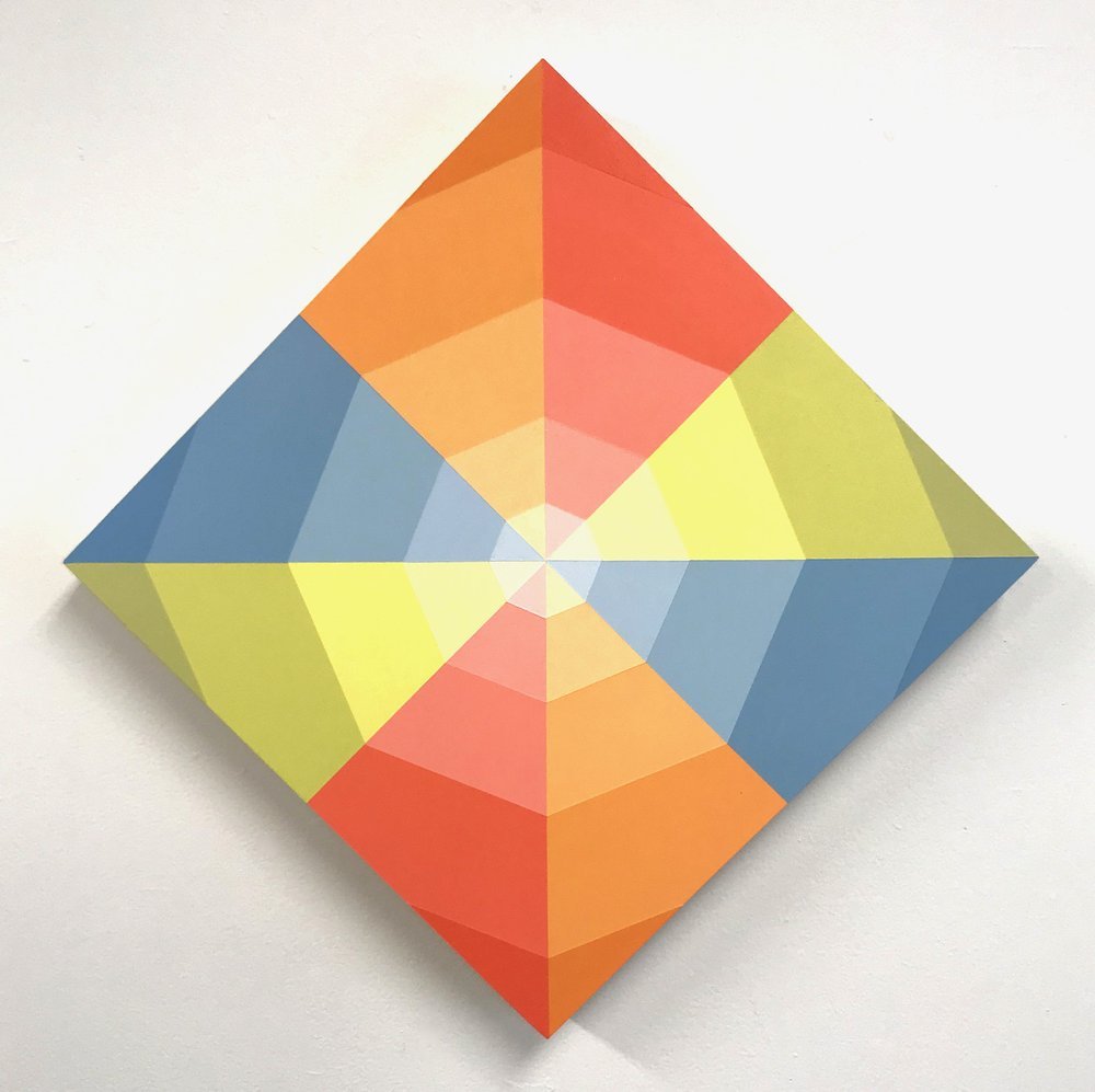 Sundog 7, 2021, acrylic on panel,  17" x 17"