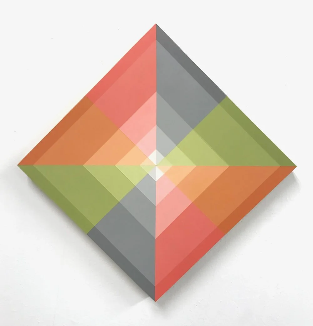 Sundog 25, 2022, acrylic on panel,  17" x 17"
