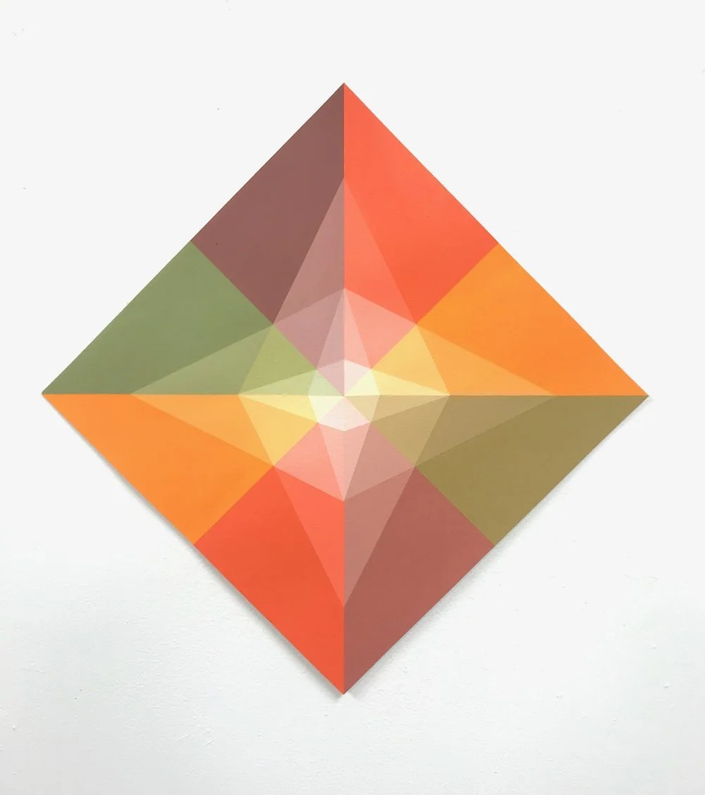 Sundog 1, 2021, acrylic on paper,  17" x 17"