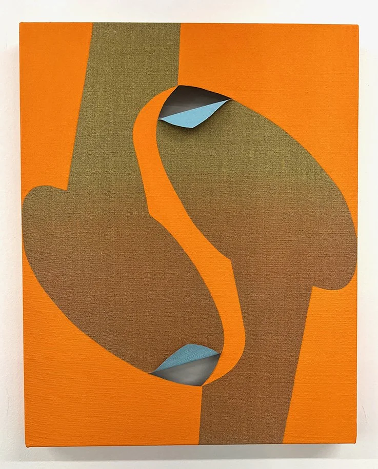 Dyad 15, 2025
Distemper and acrylic on cut linen
20" x 16"