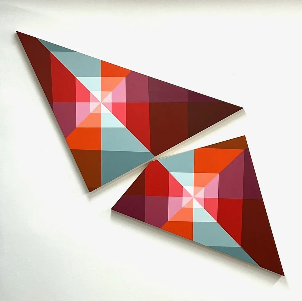 Sundog 32, 2022, acrylic on two panels,           52" x 48"