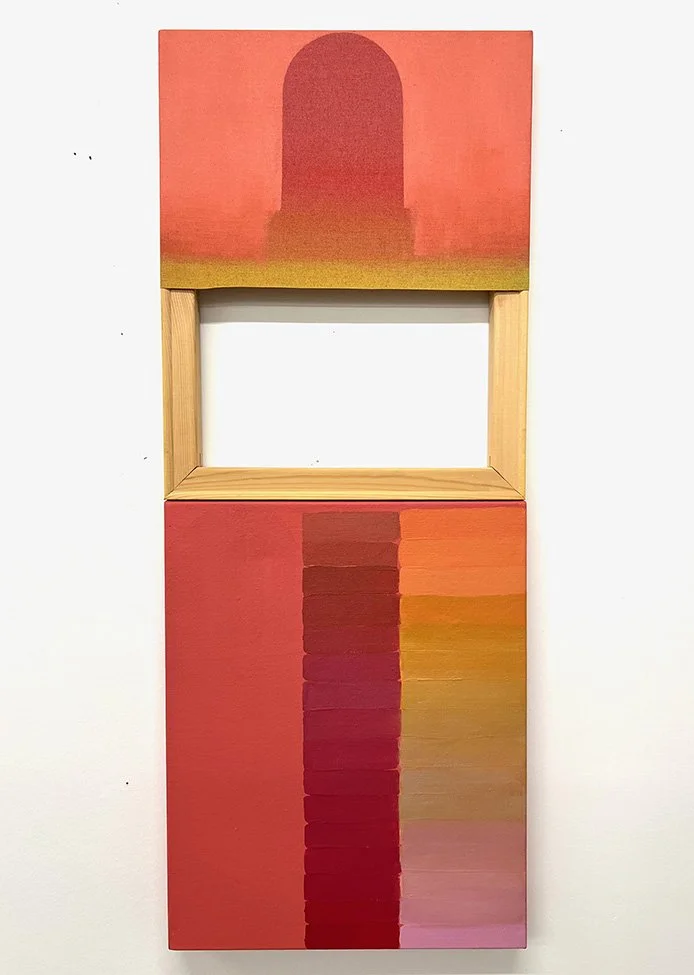 Equivalence Diptych 2:
Stairway To Heaven, 2026
Acrylic and oil on cut linen
Two canvases
40" x 16", SOLD