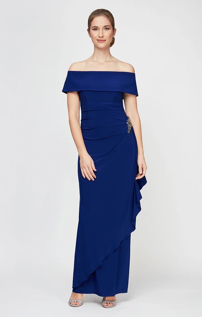 Off-the-Shoulder Jersey Dress
