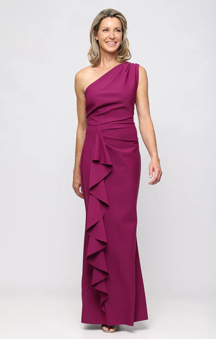 One Shoulder Contour Dress Featuring SmoothFit Fabric