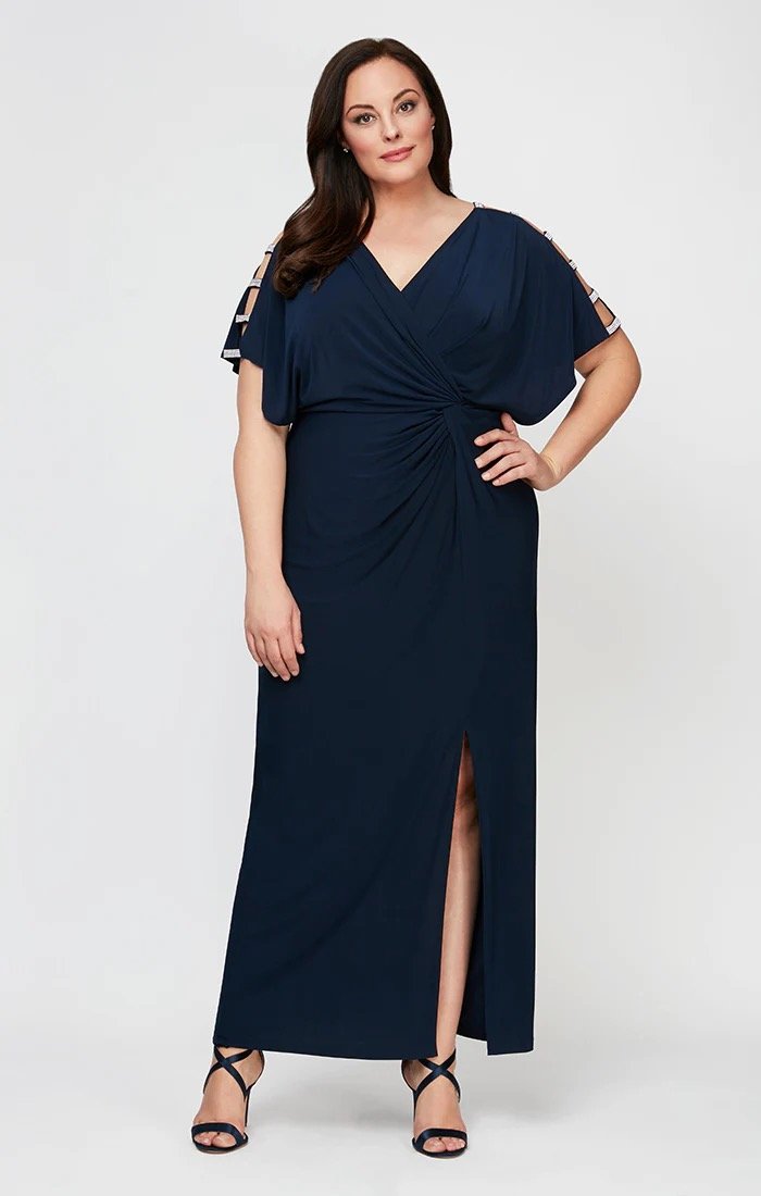 Plus Size Knot Front Dress