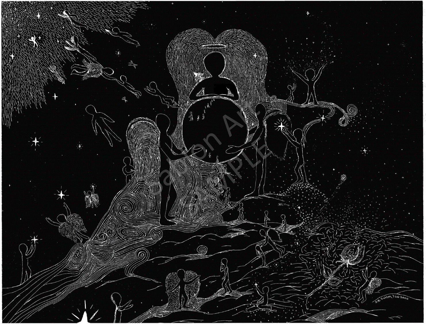 "Untitled"      First Edition  200 lithos released in Black