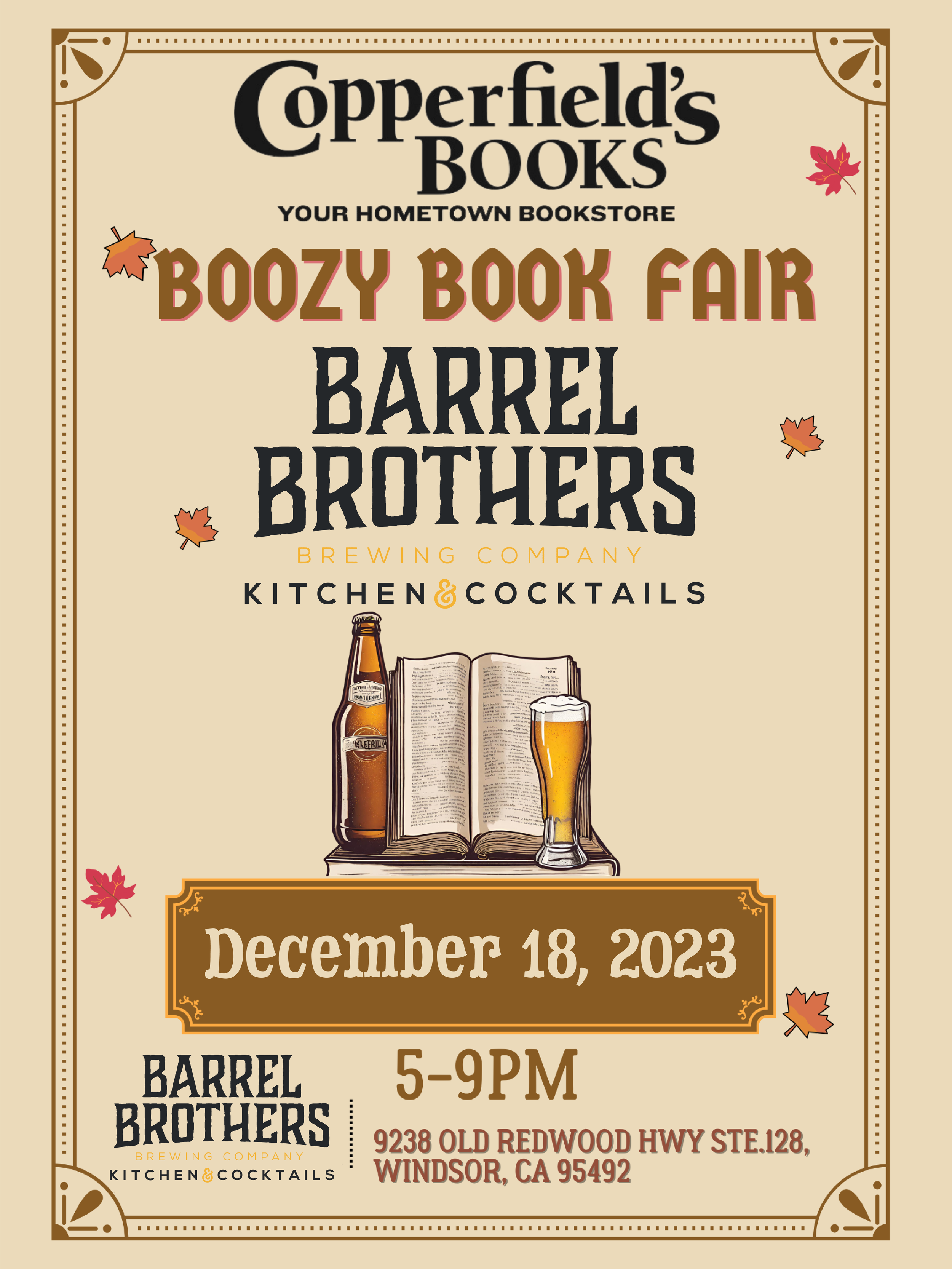 Kitchen & Cocktails Events Calendar — Barrel Brothers Brewing Company