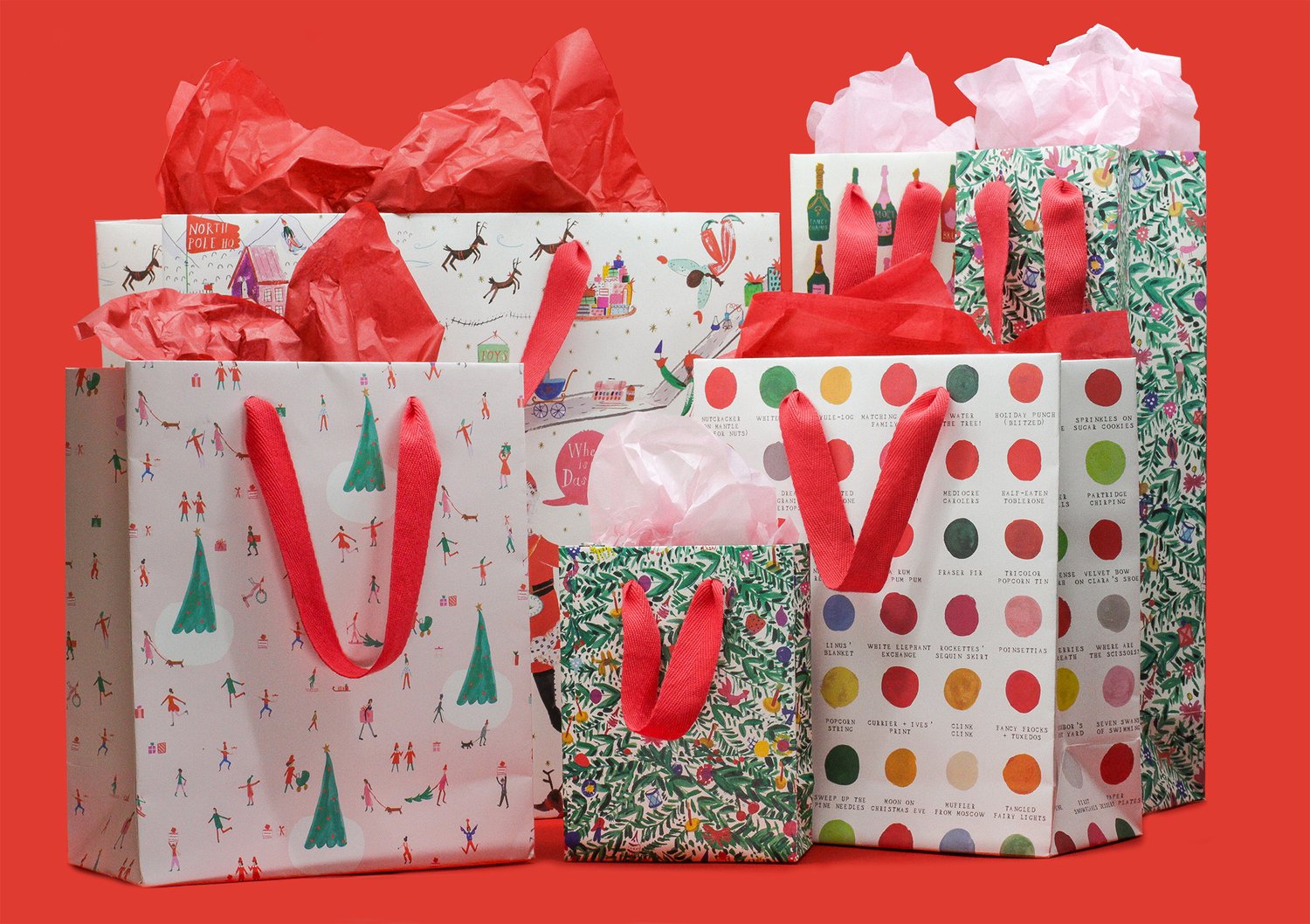 Wrapping Paper: Pink Parisian Bows gift Wrap, Birthday, Holiday, Christmas  