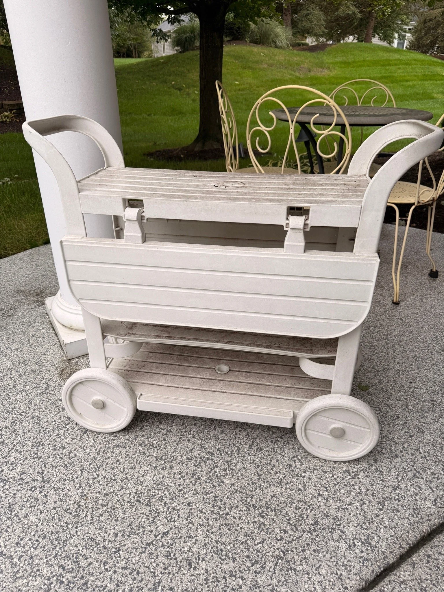 Outdoor plastic bar cart