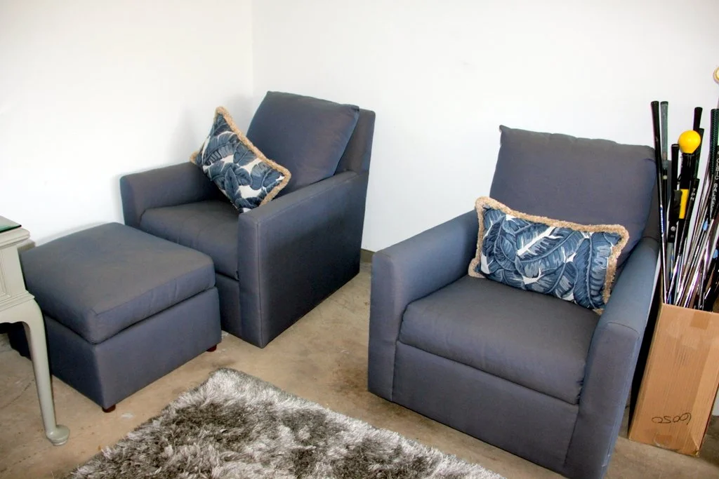 Sun Porch Occasional Chairs with Ottoman