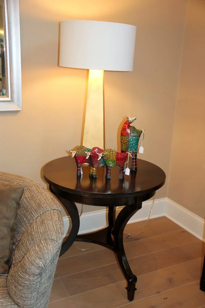 Accent Table, Bull Figures