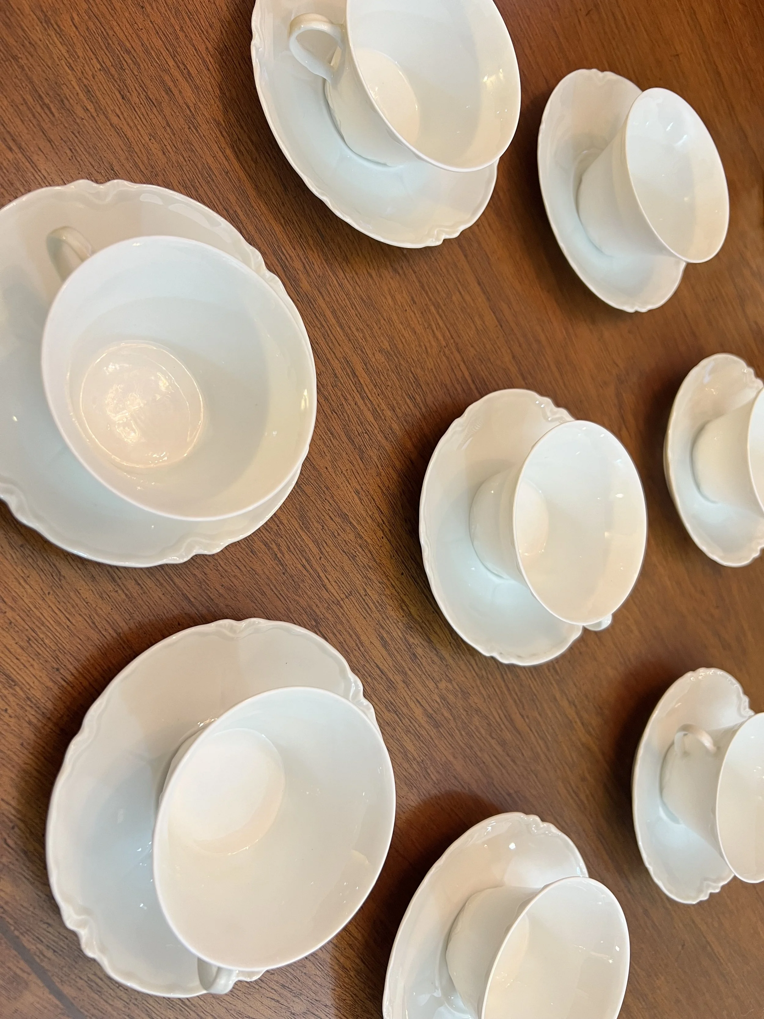 Limoges tea cups. and saucers