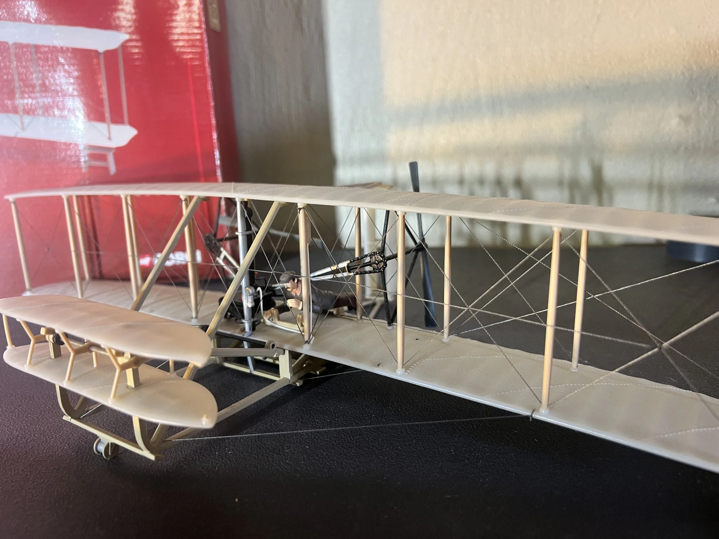 Large-scale detailed model of the 1903 Wright Brothers "Wright Flyer."