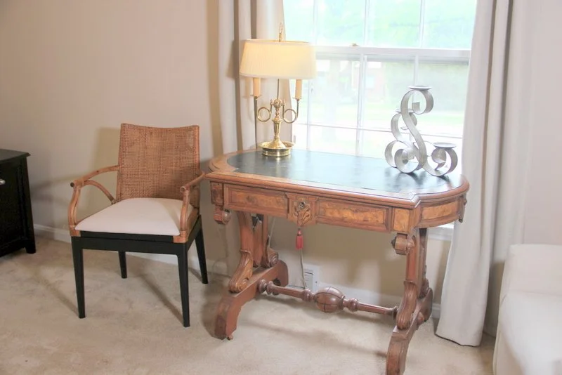 Bamboo Chair, Antique Library Table