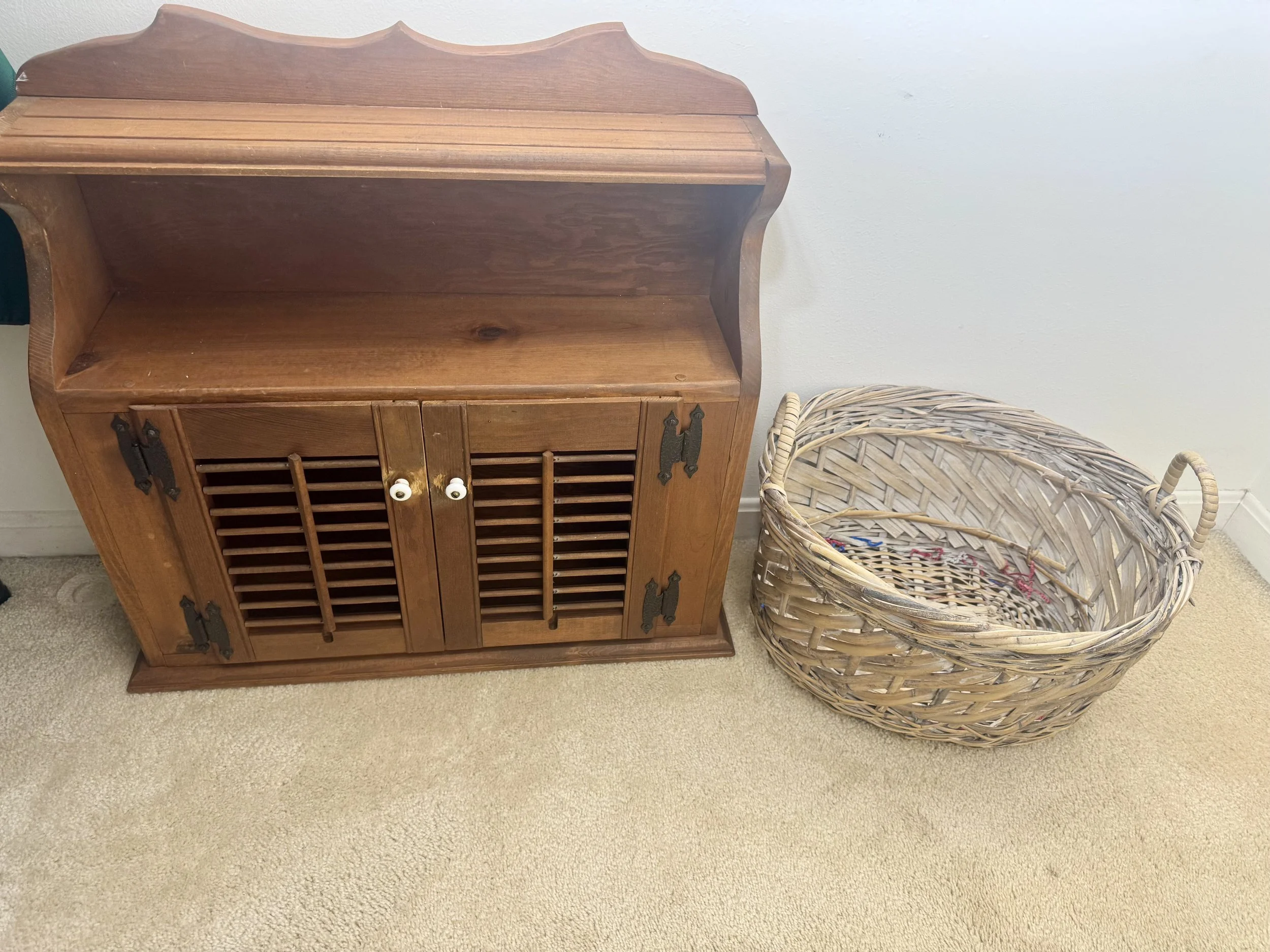 hanging cabinet and basket