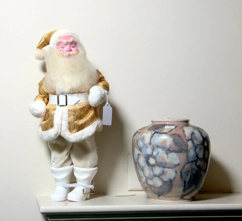 Howard Gale Santa, Rookwood Vase by Margaret McDonald