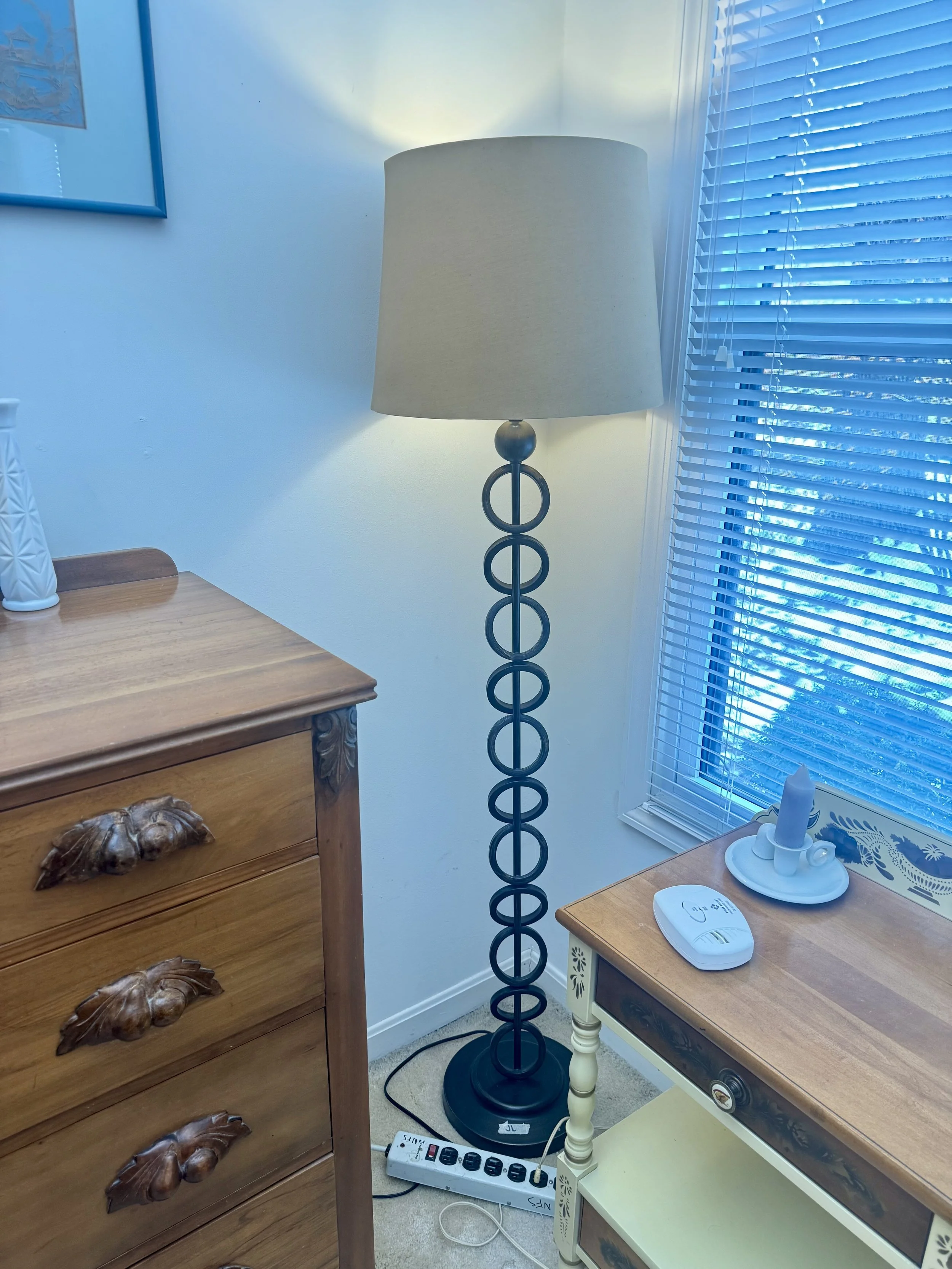 iron stacked ring floor lamps