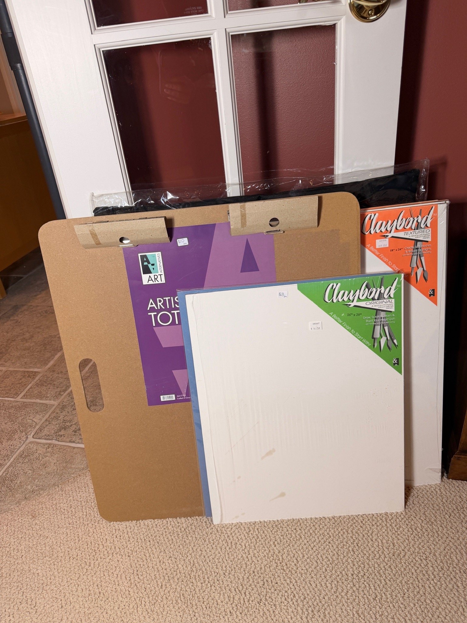 Art boards, portfolio bags, canvas boards