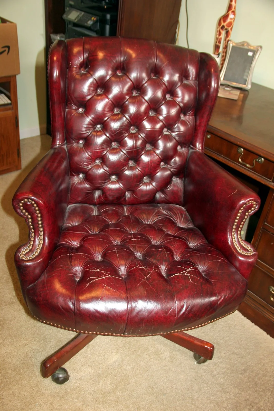 Tufted Leather Executive Desk Chair
