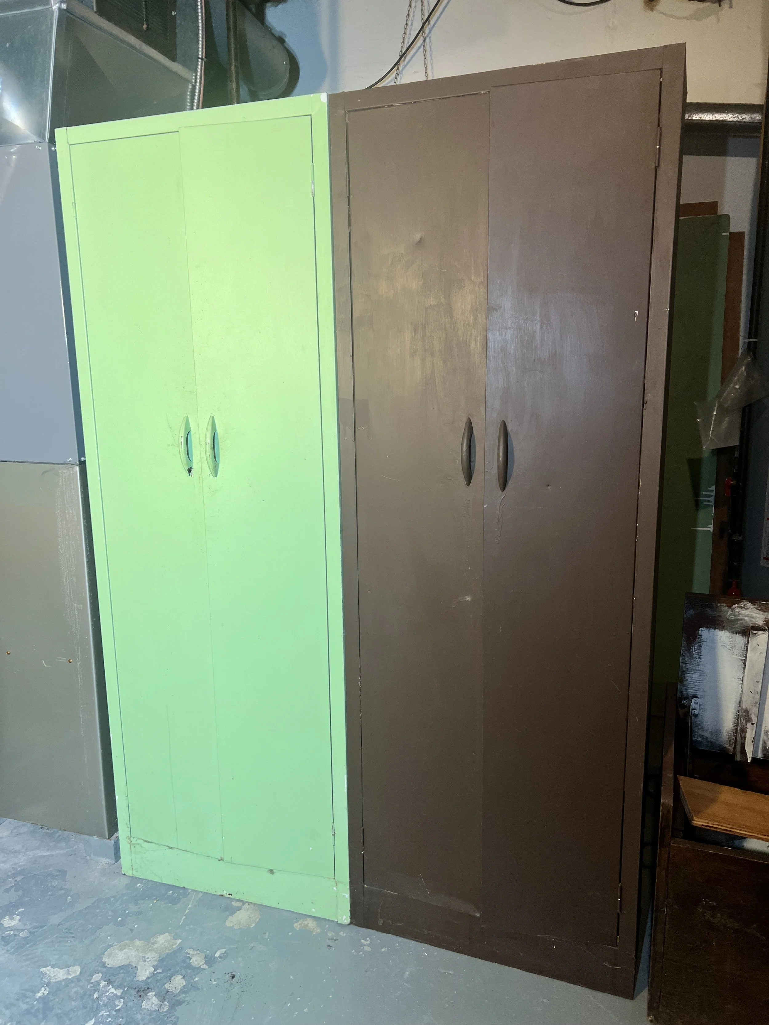 Metal storage lockers