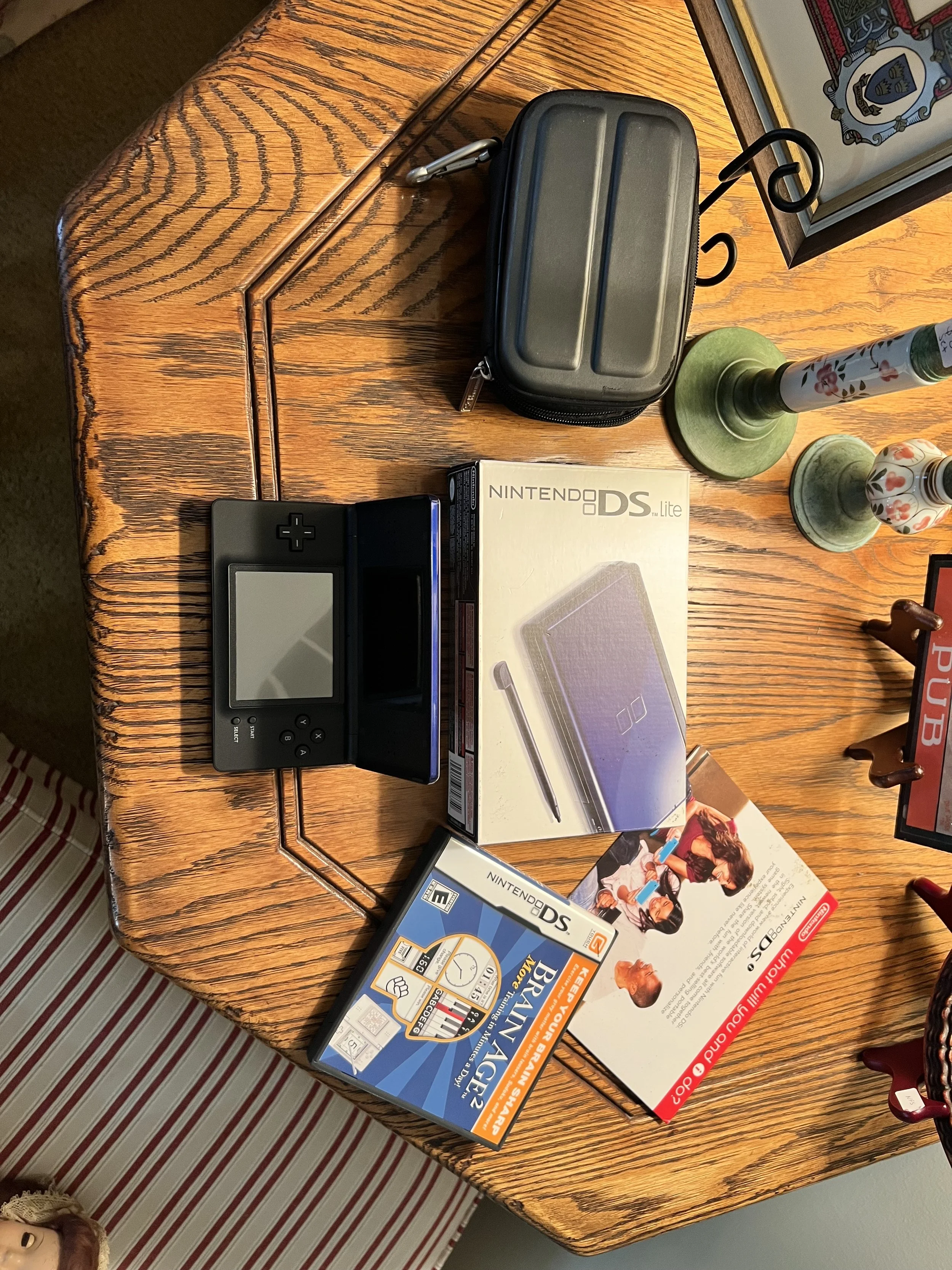 Nintendo DS Lite: Cobalt blue unit with original box, case, and a game