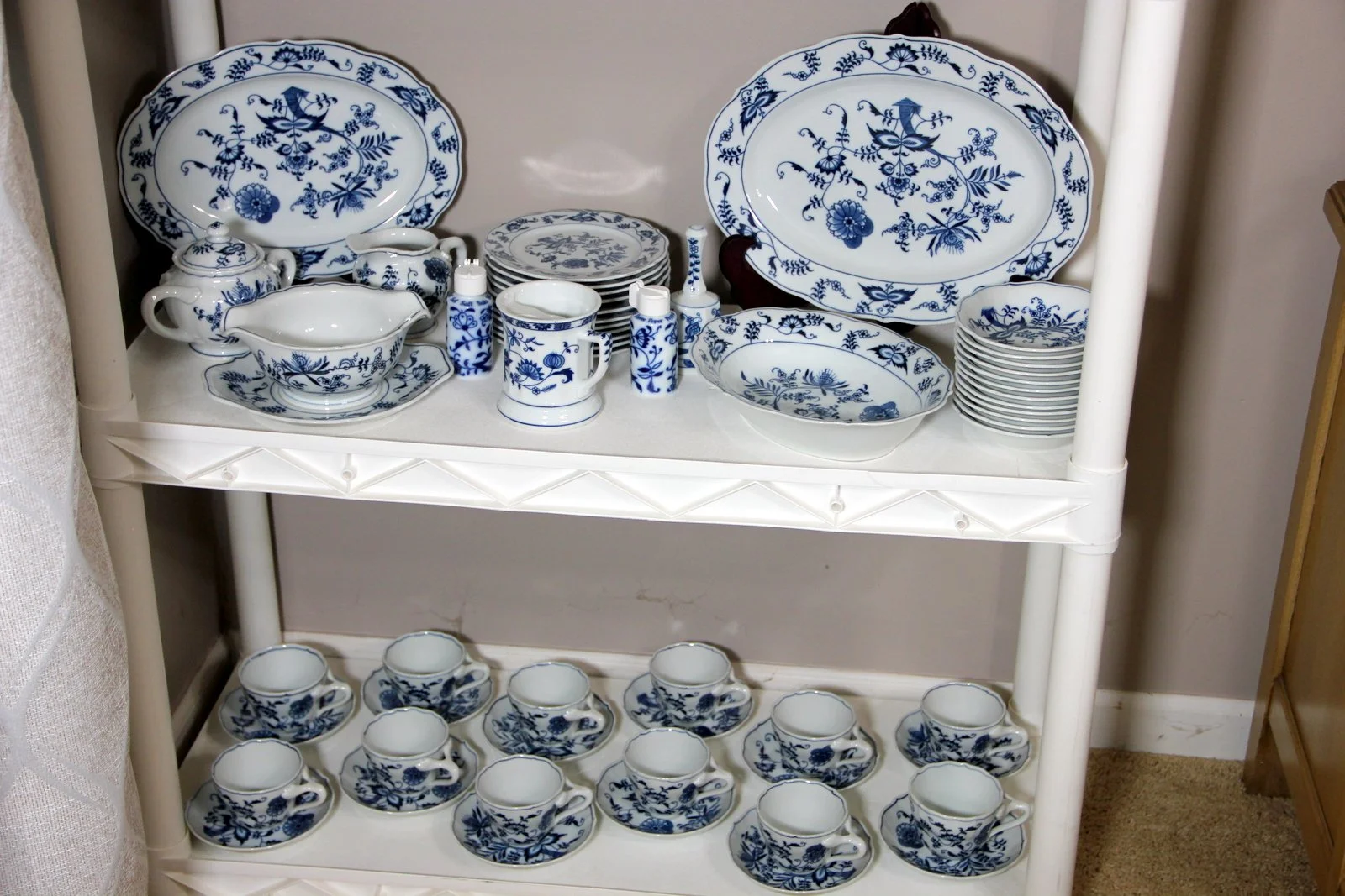 57 pcs. Blue Danube China