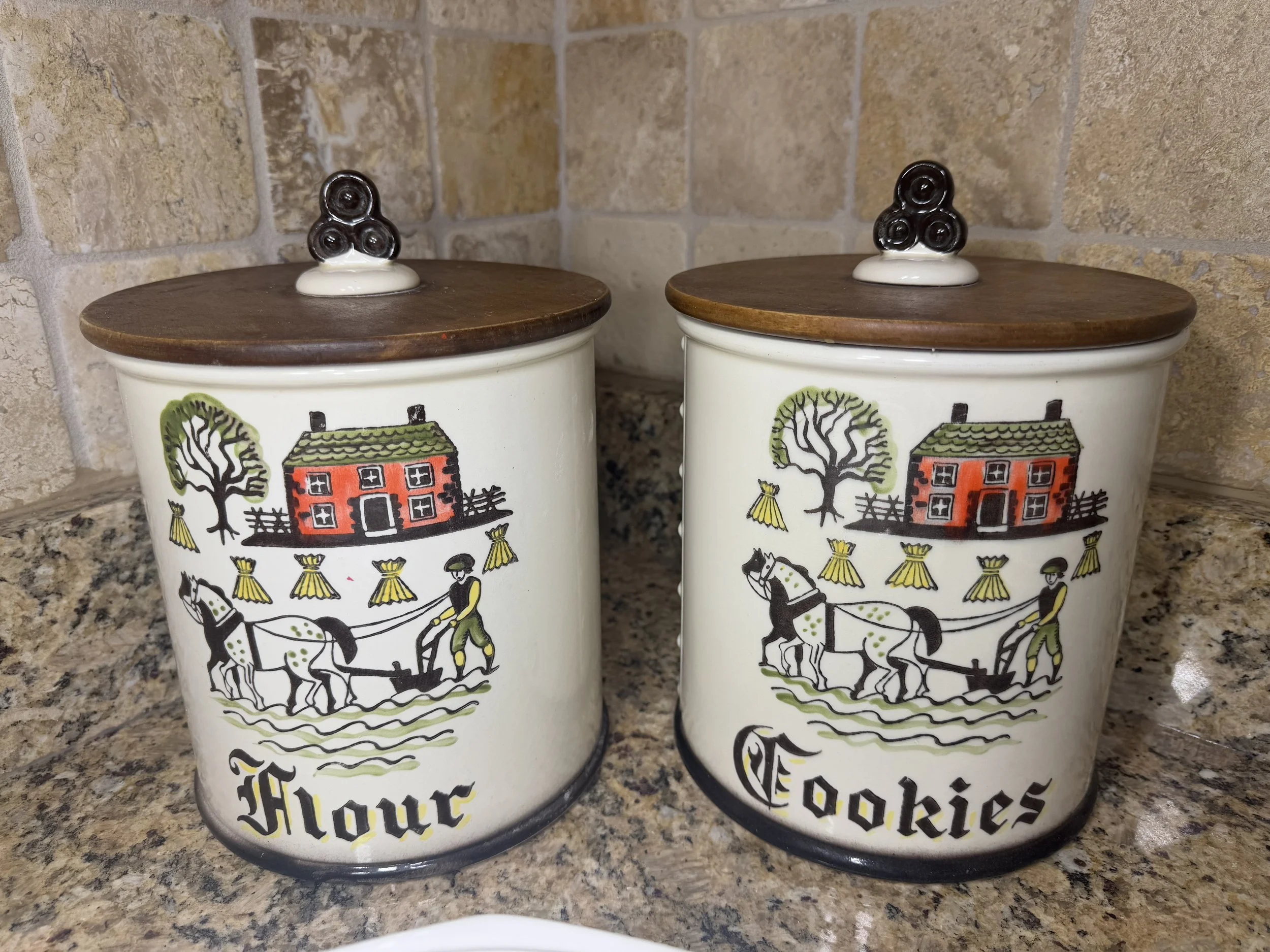 Vintage Pennsylvania Dutch Canisters